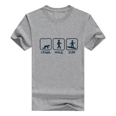 

Crawl Walk Surf Funny Cute Beach Ocean Toddler Gifts Mens T-Shirt