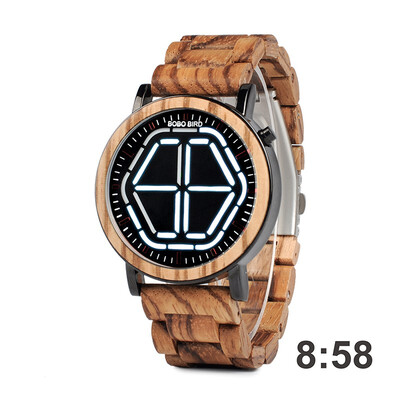 

BOBO BIRD wooden quartz pointer watch P13