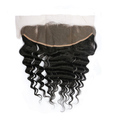 

Loose Wave 13x4 Lace Frontal Closure With Baby Hair Brazilian Remy Hair Pre Plucked Natural Hairline Free Part Closure Dolago