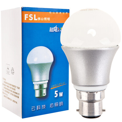 

Foshan Lighting (FSL) Светодиодный порт Bubble B22 Энергосберегающая лампа 5W Теплый белый 3000K