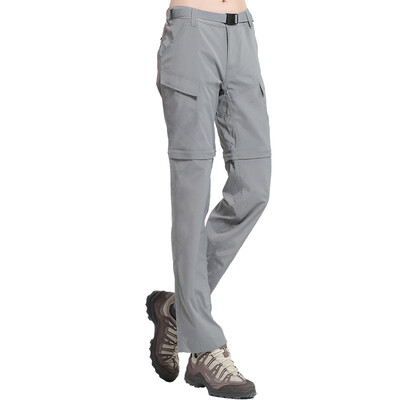 

ALPINT MOUNTAIN outdoor quick-drying pants two detachable quick-drying pants suit female models quick-drying mountaineering pants 620-202 female light gray XXL