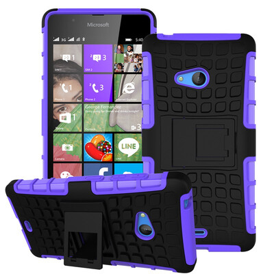 

Fivice Nokia Lumia 540 Case TPU anti-fall tire pattern back clip bracket phone case