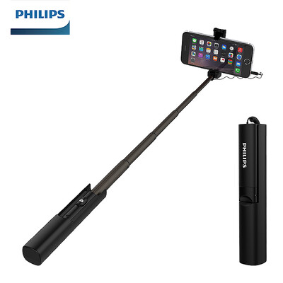 

Philips PHILIPS line control self-timer aluminum alloy lever small portable short video live self-timer artifact DLK3614N for Android Apple Universal Black