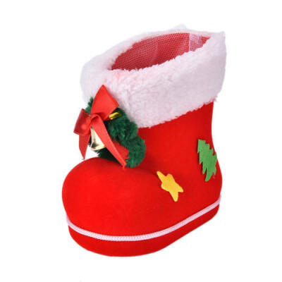 

Boots Socks Candy For Kids Winter Christmas Xmas Santa Flocking Decor Gift Bag