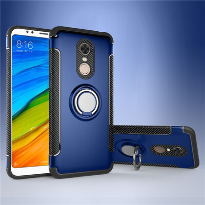 

Fivice Xiaomi Redmi 5 plus case PC metal ring shell magnetic car bracket TPU phone case