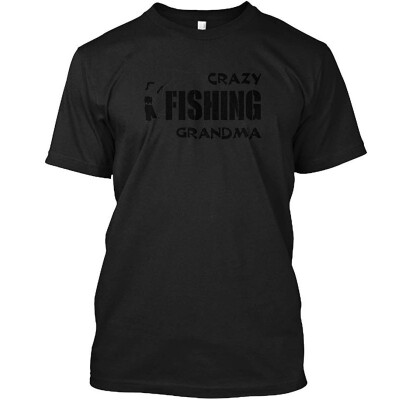 

Crazy Fishing Grandma Tshirt - Hanes Tagless Tee