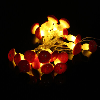 

2M 20LED Mushroom String Light Lamp With Battery Box Garden Party Decor