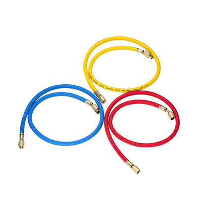 

3pcs 14" SAE Universal R12 R22 R502 Manifold Gauge Sets Three-color Charging Hoses for HVAC Air Condition Refrigerant