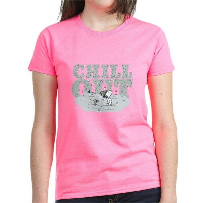 

CafePress - Snoopy Chill Out T-Shirt - Womens Cotton T-Shirt