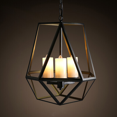 

Restoring Wrought Iron Candlestick Droplight Industry Light for Bar Cafe Restaurant