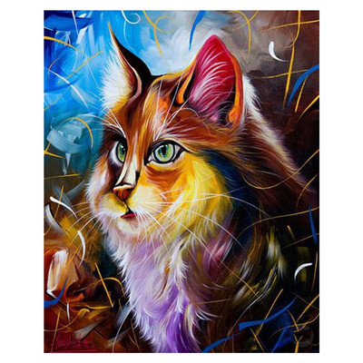 

UpperX Full 5D Diy Diamond Painting Cross Stitch "Painted animals" 3D Diamond Embroidery Rhinestone Mosaic Decor Paintings