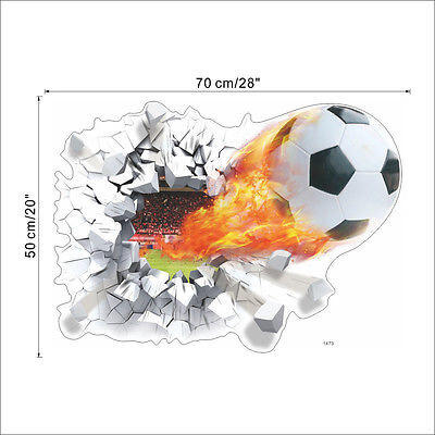 

Soccer Ball Football Wall Sticker Decal Kids Room Decor Sport Boy Bedroom