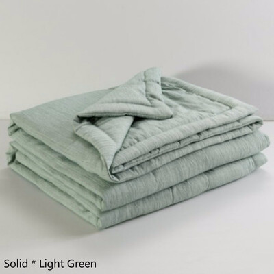 

100 Polyester Thin Solid Plain Throw Blanket Quilt Plaid Bedding Set 4 Seasons Universal with 4 Size For Adult SofaBedTravel