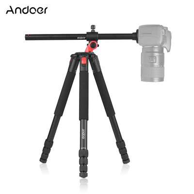 

Andoer MPT-284 Professional Aluminum Alloy Tripod 4-Section Transverse Axis Tripods Max Height 172cm Telescopic Bracket for Camer