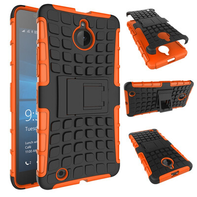 

Fivice Nokia Lumia 850 Case TPU anti-fall tire pattern back clip bracket phone case