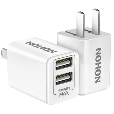 

Nuoxi 2.4A двухпортовый USB телефон зарядное устройство / адаптер штекер белый для Apple iphone6S / 5S / 7 PLUS TV Plus 2 / Huawei P9 / проса / Meizu MX6 / 8 славы