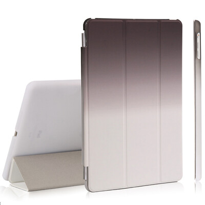 

KOOLIFE Apple iPad AIR1 защитная крышка радужная комбинированная пробуждение / тройной кожаный чехол / кронштейн кожаный чехол iPad air1 плоский защитный кожух 9,7 дюймов - черный + белый