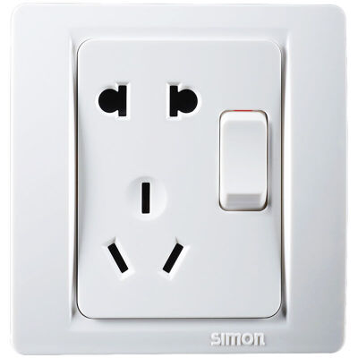 

Simon SIMON switch socket 53 series five hole with dual control switch socket C51085B elegant white