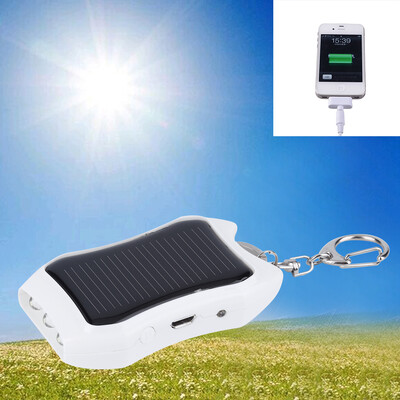 

Mini Portable 1200mAh Solar Power Bank USB Charger Battery For Emergency