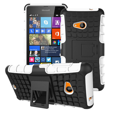 

Fivice Nokia Lumia 535 Case TPU anti-fall tire pattern back clip bracket phone case