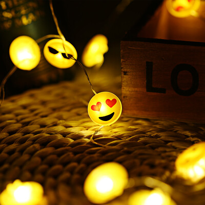 

2M 20 LEDs Expression Shape Cooper Wire String Light for Christmas Home Festival Decoration