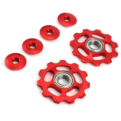 

2 x Bike 11T Aluminum Sealed Bearing Jockey Wheel Rear Derailleur Pulleys 11 teeth bicycle rear derailleur accessory