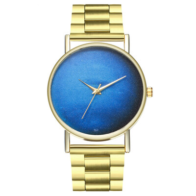 

Romacci New Zhoulianfa Brand Mens Luxury Golden Stainless Steel Analog Quartz Wrist Watch Men Womens Dress Watch