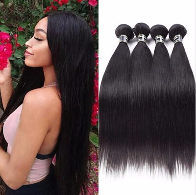 

Gorgeous Virgin Hair Brazilian Straight Hair 4 Bundles Straight Hair Weave Human Hair Extensions Natural Color