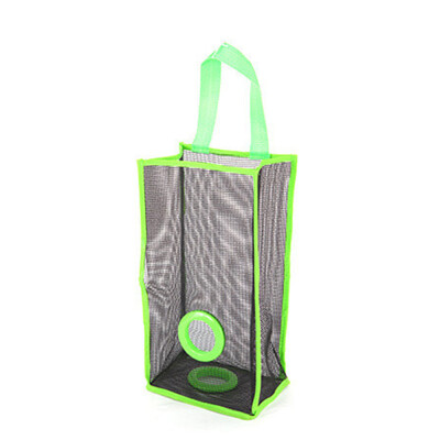 

Home Kitchen Hanging Bag Breathable Mesh Grid Garbage Bags Storage Organizer Convenient Extraction Pouch Bag