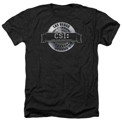 

CSI TV Show CBS Rendered Las Vegas Logo Badge Adult Heather T-Shirt Tee