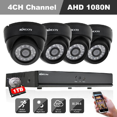 

KKmoon 4CH Channel Full AHD 1080N DVR 1500TVL CCTV Surveillance Security System P2P Cloud Onvif Network Digital Video Recorder 1