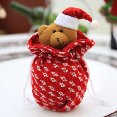 

Christmas Candy Bag Santa Claus Snowmen Gift Bag Children Storage Bag Decoration
