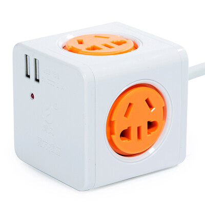 

Breeze (kyfen) QF-M11C smart cube socket wiring board usb multi-function creative plug-in board converter 3 m orange millet Samsung Apple charging socket