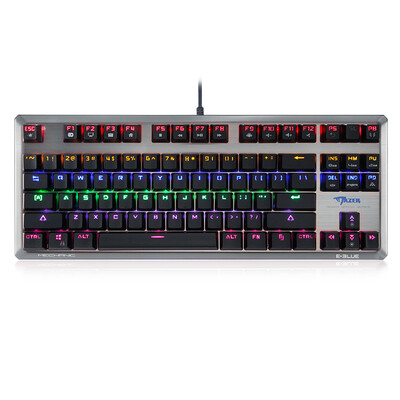 

Yibo E-3LUE K727 six-color mixed color mechanical keyboard 87 key white green axis