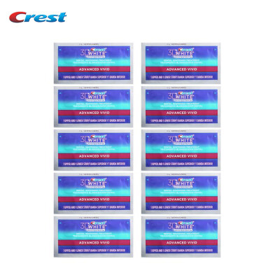 

Crest 3D White Whitestrips ADVANCED VIVID Teeth Whitening Strips dental tooth whitener 10 Treatments for 10 days