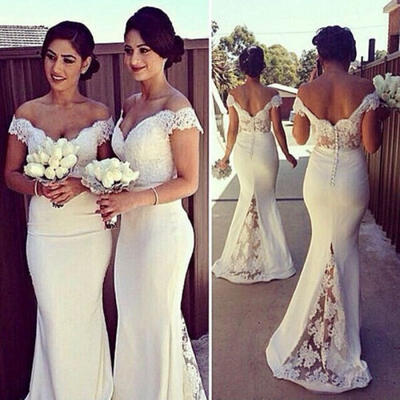 

Long Formal Party Evening Cocktail Ball Bridesmaid GreenLace Prom Gown Dress TT