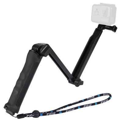 

PULUZ PU202 3 Way Floating Handle Grip Tripod Mount Selfie Stick Multi-function Folding Arm Lever Tripods Mount for Mini Sport Cam