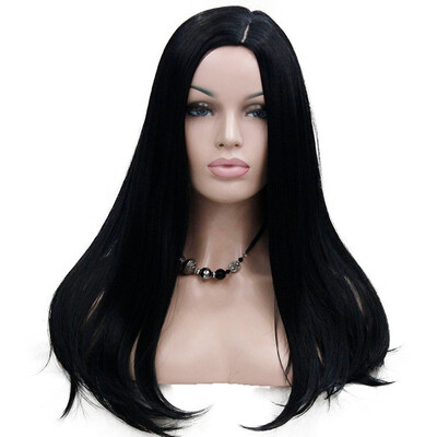 

StrongBeauty Light Brown Long Straight Side Part no Bangs Full Synthetic Wig