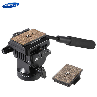 

YUNTENG YT-950 Professional DSLR Camera Video Fluid Drag Tilt Pan Damping Head with Handle Two Quick Release Plates for Nikon Cano