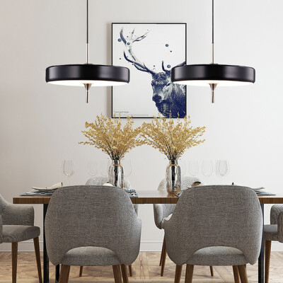 

Baycheer HL482185 Creative Designers Lighting Modern Round LED Pendant Light in Black