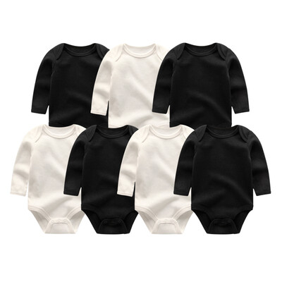 

7PCS Long Sleeve Cotton 0-12M Baby Boys Clothes Newborn Unicorn Print Baby Girls Clothes Cartoon Bodysuits One-Pieces Babywear
