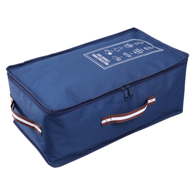 

WYQN literary youth clothing storage bag large capacity home travel storage bag luggage sorting bag navy blue trumpet