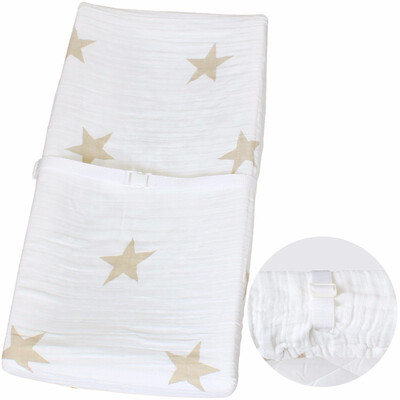 

Baby Diaper Changing Pad Cover For Newborns 2 Layers Soft Breathable Pure Muslin Cotton Sheet For Standard Changing Table Pads
