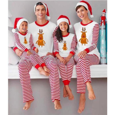 

Family Matching Christmas Pajamas PJs Sets Kids Parents Sleepwear Nightwear UK