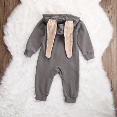 

New Kids Baby Clothes Girl Boy 3D Ear Romper Jumpsuit Playsuit Outfits UK Stock