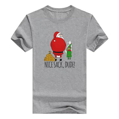 

Christmas Raglan Nice Sack Dude Holiday Sleeve Mens T-Shirt