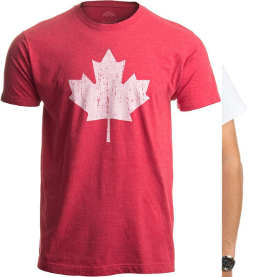 

Canada Pride Vintage Style Retro-Feel Canadian Maple Leaf Unisex T-shirt