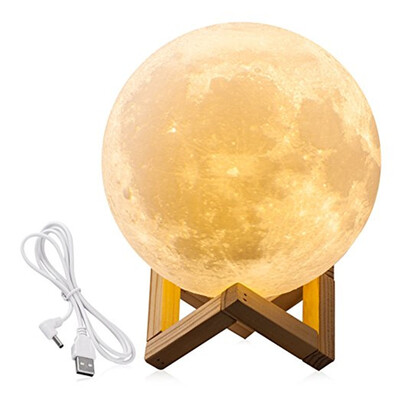 

Moon Light 3D LED Printing Moon Lamp with USB Touch Control&USB Charger Warm&Cool White Night Light 552 in