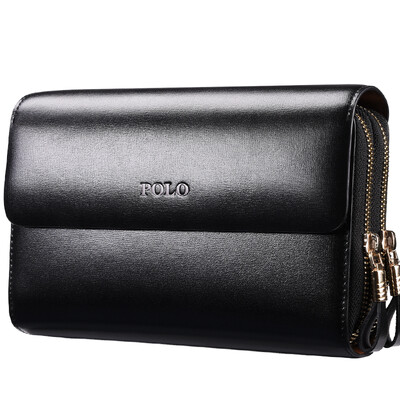 

POLO мужчины большая сумка из натуральной кожи cowhide сумка для бизнеса 52001-4 маленькая черная