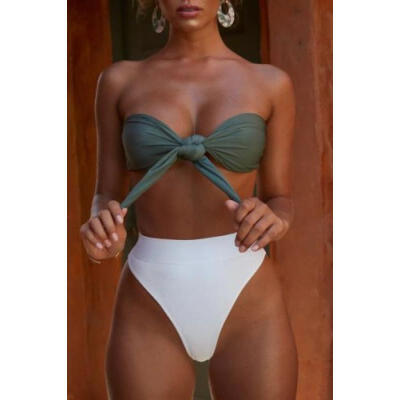 

Women Push-up Padded Bra Bandage Tied up Bikini Set Swimsuit Swimwear Bathing CA